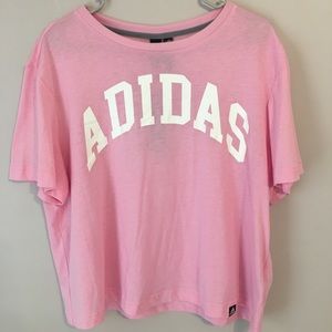 Adidas pink tee